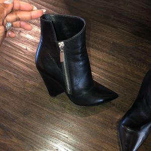 Saint Laurent leather shark boot